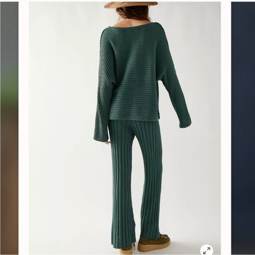 Free People Beach Imogene Matching Sweater Top & Pants Set - Picture 2 of 10